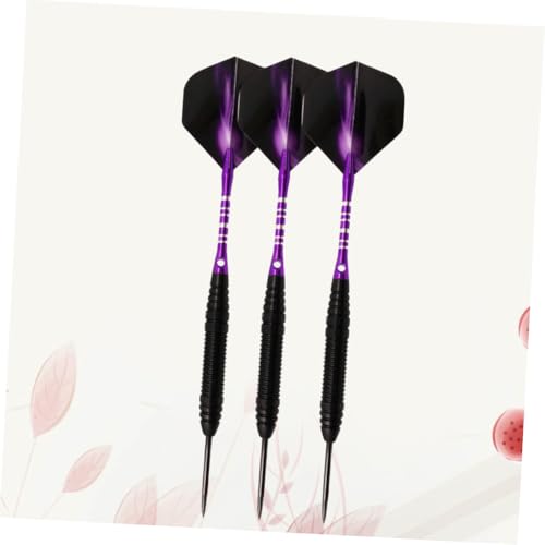 ibasenice Alloy Set Professional Needle Tipped Shafts Standard Flights Signs for Dartboard Pin Type Flights Purple