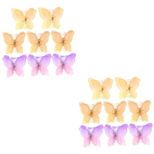 Clips à cheveux de coiffure mats FRCOLOR lot de 16 pinces multicolores
