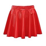 【Design élégant】Cette jupe courte plissée en cuir PVC pour femme dispose d'une silhouette évasée qui ajoute une touche d'élégance à votre tenue. Parfait pour les clubs ou les événements de danse, il est conçu pour vous démarquer de la foule.