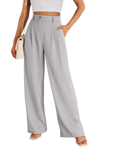 Image of LILLUSORY Womens Wide Leg Dress Work Flowy Pants Business Casual Outfits