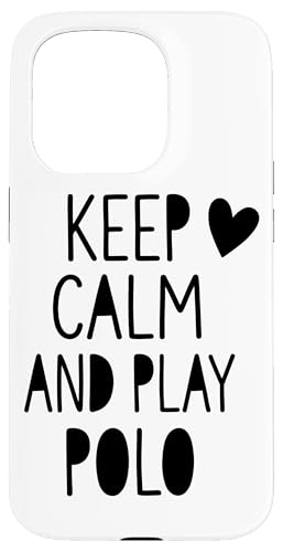 Keep Calm And Play Polo Horse Cute �n�p�D���̌��t �X�}�z�P�[�X iPhone 15 Pro �p