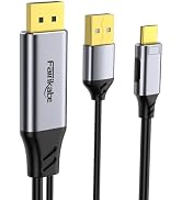 DisplayPort to USB C Cable, fairikabe 4K@60Hz DisplayPort to USBC 6.6ft DP 1.2 Male to Type-C Male Converter USB-...