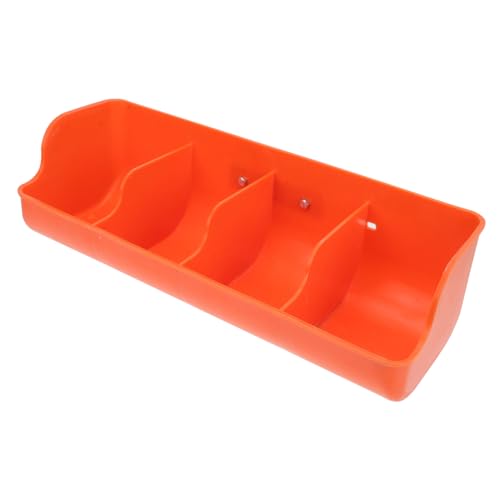 Mangeoire porcelets orange en plastique 4 trous pour alimentation porcine