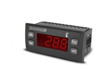 Elektronische Temperaturanzeige für PT100, Thermoelemente Typ K und J von -200 bis +1350°C 12V