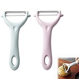✅【Weit Verbreitet】2 Y-förmige Peeler, Blau und Rosa. Perfekt für Gemüse und Obst wie Kartoffeln, Gurken, Äpfel, Tomaten, Karotten usw.