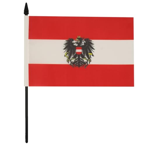 AZ FLAG - Tischflagge Österreich Mit Adler - 21x14 cm - Österreichische Tischfahne 14 x 21 Cm - Flaggen