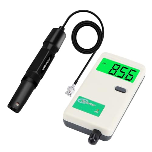 JoyousMall Medidor digital de pH con pantalla de retroiluminación, medidor de agua de precisión ± 0.1 para agua potable, hidroponía, acuarios, piscinas, laboratorio, electrodo reemplazable