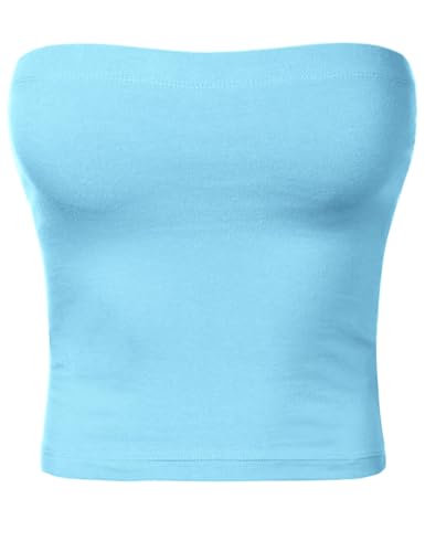 Image of Women's Shapewear Tube Tops Strapless Ruched Built-in Shelf Bra Casual