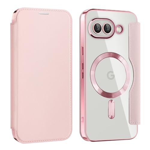 Google Pixel 9a �p �P�[�X �S�ʕی� �蒠�^ RFID �w�ʃN���A Magsafe�Ή� �J�[�h���� �J���������Y �X�g���b�v�z�[�� �O�[�O�� �s�N�Z��9a �J�o�[ (�s���N)