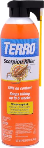 Image of TERRO Scorpion Killer Spray - Kills Scorpions, Spiders, Ants, Roaches, and More - T2102-6 - Ready to Use Spray - 16 fl oz Aerosol - for Indoor and Outdoor Use (Pack of 6)