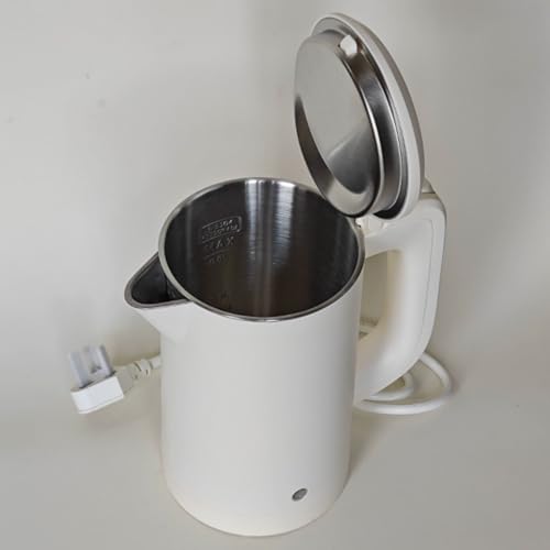 Tetera eléctrica de acero inoxidable blanca 600ml miniatura 4