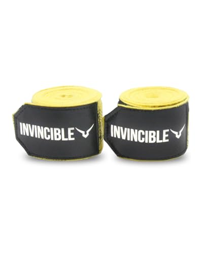 Image of Invincible Mexican Style Semi-Stretch Hand Wraps (Yellow Bat Spider, 2.5 Meter)