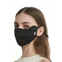 lulupila UV-Schutz Gesichtsmaske, UPF50+, Atmungsaktiv, Waschbar, für Sport und Outdoor-Aktivitäten,Outdoor Sport Maske (Schwarz)