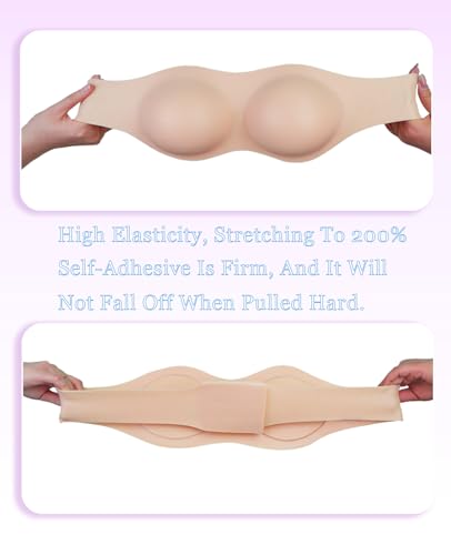 Image of Silicone Breast Plate Strapless Fake Boobs Silicone Breast Forms False Breasts For Crossdresser Drag Cosplay