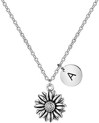 JoycuFF Sunflower Necklace Dainty 