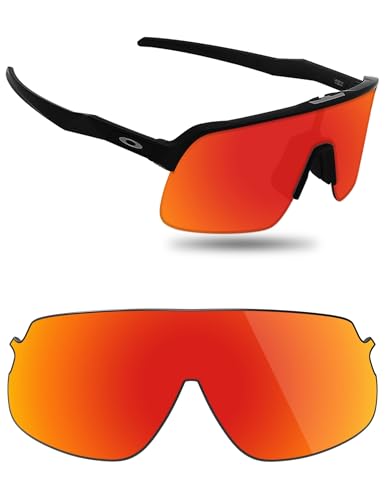 Image of Fiskr Polarized Lenses Replacement Compatible with Oakley Sutro Lite OO9463 Sunglasses, Impact Resistant & Perfect Fit - Fire Red
