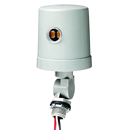 Intermatic K4236C 120-277-Volt Thermal Photocontrols with Stem and Swivel Mounting , White