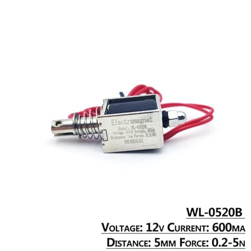 Électro-aimant linéaire WL-0520B 12V push pull cadre ouvert solénoïde 5N - 3