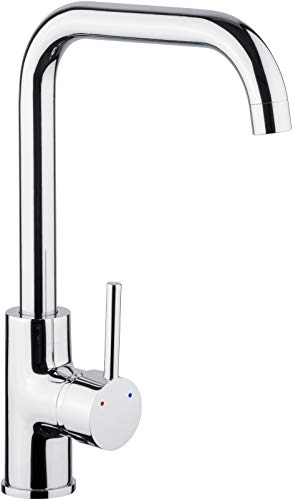 Cornat Aranda ARAN5 Single-Lever Mixer Tap with High and 360° Pivoting Spout/High Pressure Fitting/Kitchen Tap