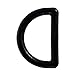 Paracord Planet Lightweight Black Plastic D-Ring (1 Inch, 20 Pack)