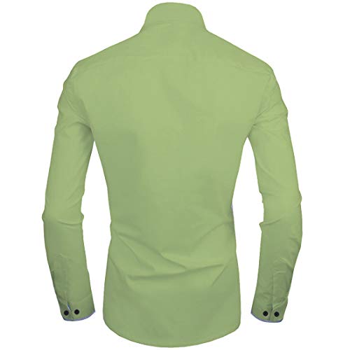 Image of Zombom Men's Solid Cotton Blend Regular Fit Full Sleeve Collared Neck Casual Shirt for Men