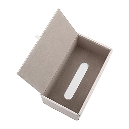 KINGFOM Rectangular PU Leather Tissue Box Holder, Facial Tissue Case Napkin Dispenser for Home Office Car Automotive Decoration with Gold Line(Pearl White-L) by KINGFOM - Used condition - Image 8
