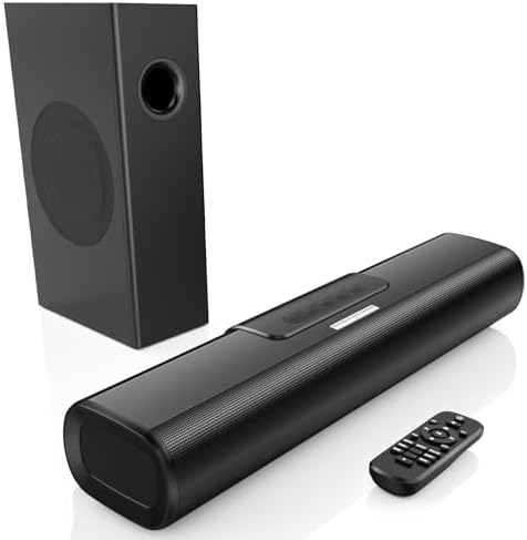 Soundbar With Subwoofer Saiyin Sound Bar With Subwoofer, 24 Inch