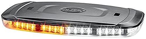 HELLA LED Luz de aviso - Mini Lightbar - 12V / 24V - amarillo - Sujeción por magneto - Cable: 2500mm - montaje exterior - 2RL 014 565-421