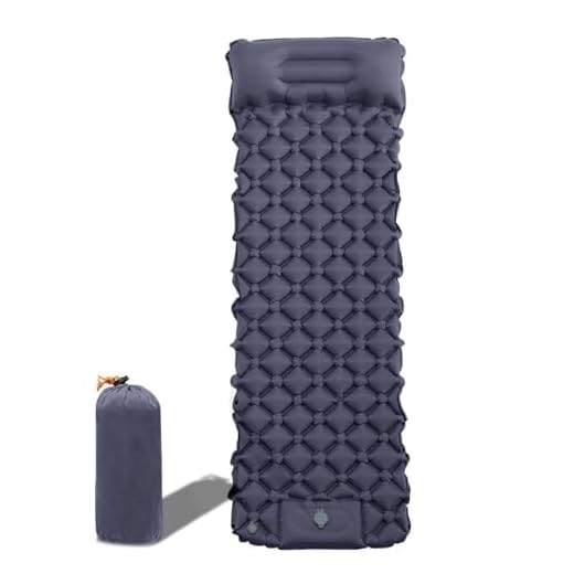 Colchao Inflavel Camping,Colchonete Camping com Travesseiro Inflavel,Colchão InfláVel Solteiro com Bolsa de Armazenamento, para Mochila, Caminhada, Viagem, Colchão de Acampamento Compacto e Leve