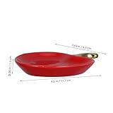 Veemoon Bandeja De Cerámica Roja Para Guardar Joyas Diseño De...