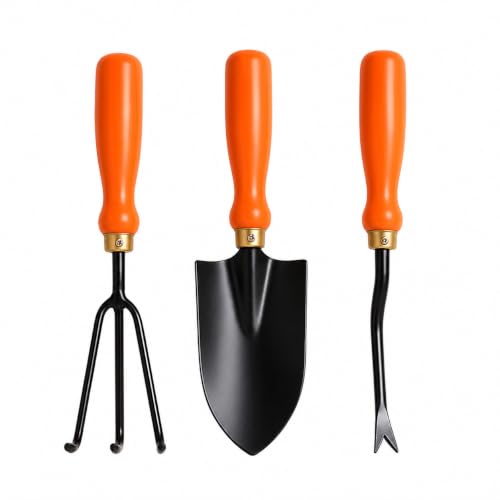 Ocean Mart Garden Tool Set of 3 Pcs - Home Tools & Gardening Tools Kit for Home Garden- (Big Trowel, Cultivator, Weeder) - Terrace Gardening Accessori