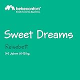 Bebeconfort Sweet Dreams, Baby Reisebett, 0–3 Jahre (0–15 kg), Reisebett leicht für Babys, Große gepolsterte Matratze, Seitenfenster, Einfach Kompakt Klappbar, Mit Reisetasche, Mineral Graphite