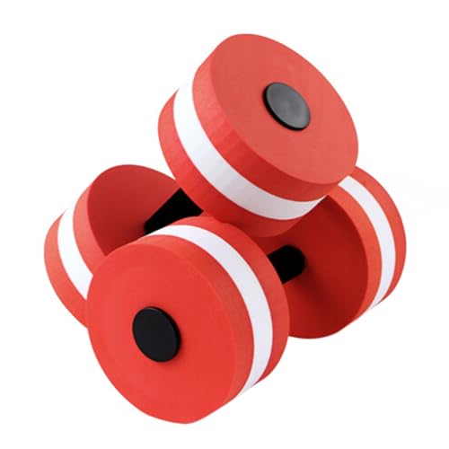 Mancuernas de agua EVA alta densidad 2 piezas rojas miniatura 1