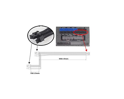 Silverstone SST-PP06B-2PCIE70 - Cavi Psu Sleevati 70Cm 2X Pci-E-8Pin(6+2), Nero - 11