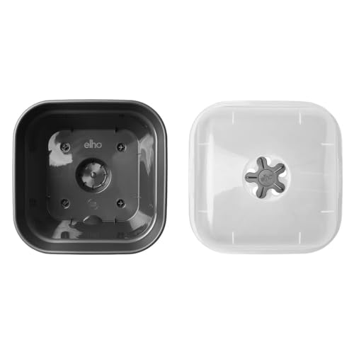 elho Green Basics Growpot Square Allin1 15 - Flower Pot for Grow your own - diameter 15.0 x H 12.1 cm - Black/Living Black - Image 2