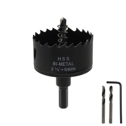 Image of 2-1 /8 inch Hole Saw Drill Hole Cutter BI-Metal Hole Saw for Thin Metal, Drywall, Plastic and Wood - 2pcs