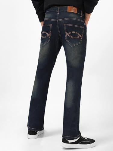 Image of Urbano Fashion Men's Stretch Fit Mid Rise Washed Bootcut Jeans Stretchable