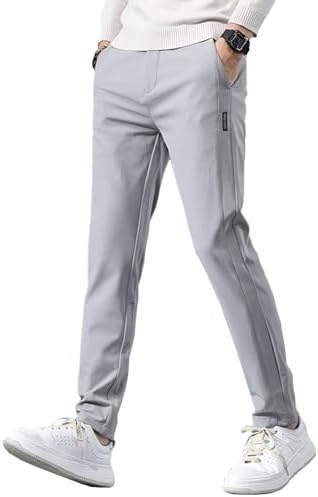 （09:00時点） [ROOKMZU] 裏起毛パンツ メンズ 防寒ズボン ゴルフウェア メンズ 冬 厚手 ストレッチ 美脚 カジュアル 細身 暖かい テーパード 寒さ対策 防風 温かい 極暖 ボトムス 冬用ズボン 秋服 冬服