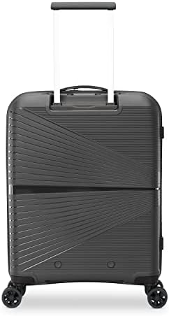 American Tourister Acrylonitrile Butadiene Styrene Airconic Hardside Expandable Carry-On Luggage with 8 Wheels Spinner Wheels, Graphite, Carry-On 21 Inch, H-58.4 Centimeters, Black, Small