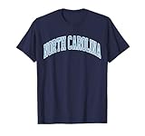 Retro North Carolina Blue Souvenir Simple North Carolina Tee T-Shirt