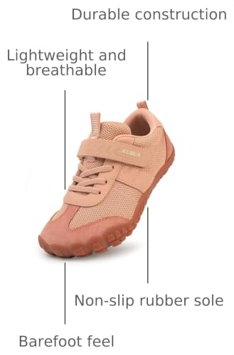 Image of KUBUA Kids Barefoot Shoes Boys Girls Wide Toe Box Zero Drop Sneakers | Breathable Lightweight, Reinforced Toe, Minimalist, Hiking, Tennis, Running, Walking, School, Toddler, Little Kid, Big Kid