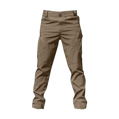 OIOLOYJM Military Cargo Pants for Men Hiking Relaxed Fit Work Waterproof Stretch Tactical Lightweight Outdoor Travel Pant