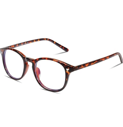 Image of ARICKS Round Blue Light Blocking Blue Cut Anti Glare Round Glasses Men and Women for Eye Protection from UV by Computer /Tablet /Laptop /Mobile