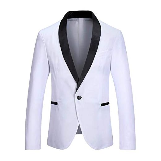 Herr kappa vår höst passform jacka enfärgad business herrmode smal casual knapp kavaj långärmad kavaj ytterkläder, Vit, XL