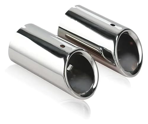 Tubo de escape trasero cromado para Q5 y A4 B8, silenciador duradero de acero inoxidable, 2 uds