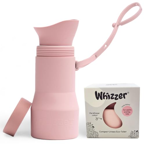 Whizzer - Discreet Portable Toilet for Adults - Seen on Dragons Den - Travel Essentials for Festivals Camping Caravans & Travel - Silicone Pee Bottle for Men & Women - Portable & Leakproof - 500ml