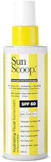 SunScoop Hydrating Face & Body Fluid Sunscreen Spray | SPF 60 PA++++ | Water Resistant With Zinc Oxide | Broad Spectrum, No White Cast, Non-Comedogenic Quick Absorbing | For Men & Women | 125ml