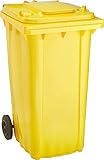 ? Aus HDPE gefertigt OPV Großmülltonne/Mülltonne WAVE 240 l Kunststoffband Gelb