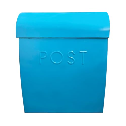 NACH Large Wall Mount Mailbox, 15.07 x 12.44 x 5.39 inches, Blue Mailboxes for Outside Wall Mount, Waterproof - The Sylvia Mailbox