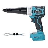 Heimerdinger Brushless Cordless Rivet Gun Compatible with Makita 18V Battery (Not Included), 12000N Pulling Force, for 1/8' 5/32' 3/16' Rivets, LED Light, Auto Reverse